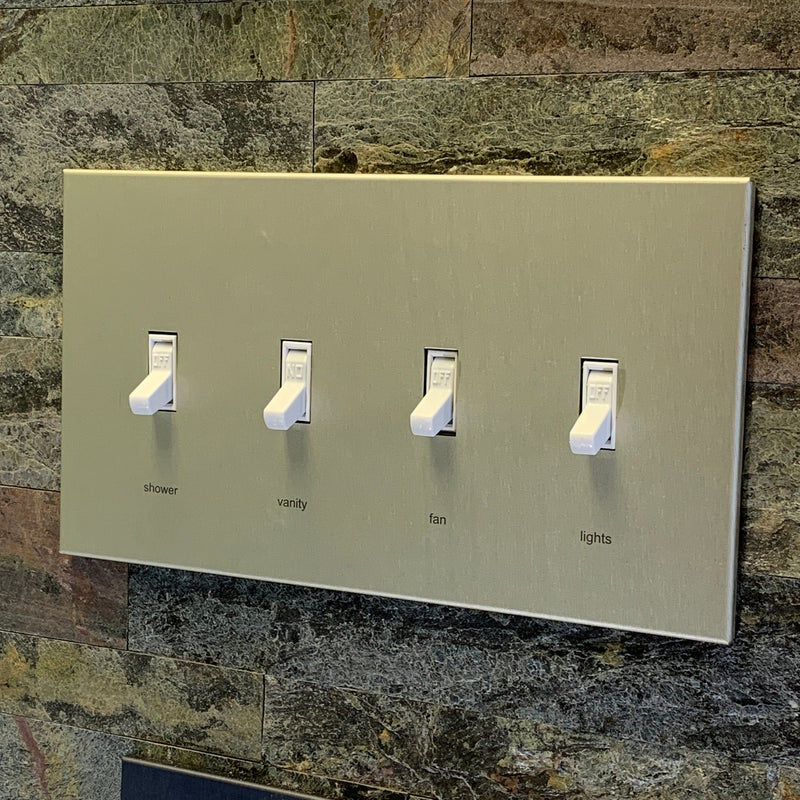 CleanPlate Classic Wall Plate in Midcentury Gold for Toggle Switches