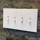 CleanPlate Classic Wall Plate in Contemporary White for Toggle Switches