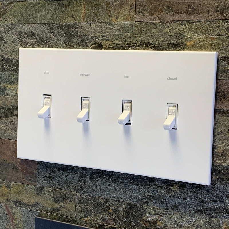 CleanPlate Classic Wall Plate in Contemporary White for Toggle Switches