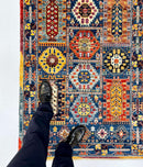 Afghan Wazir (3'04"x5'03") blue/multicolor
