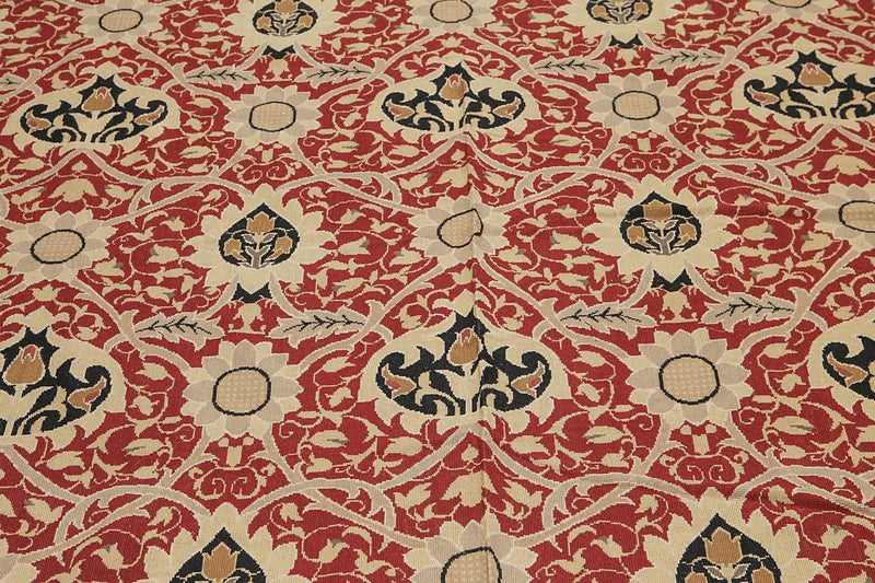 8' x 10' Hand woven Wool French Needlepoint Oriental Area rug