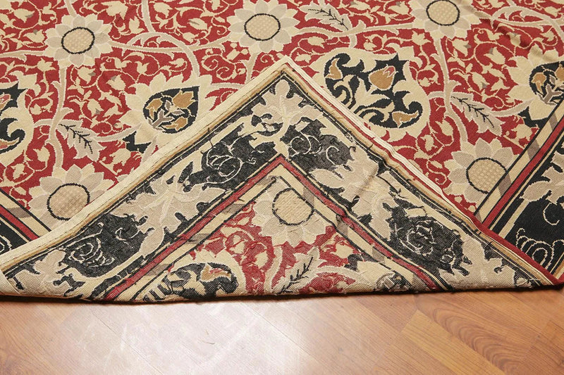 8' x 10' Hand woven Wool French Needlepoint Oriental Area rug