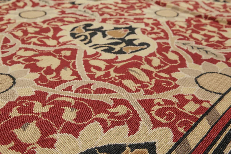 8' x 10' Hand woven Wool French Needlepoint Oriental Area rug