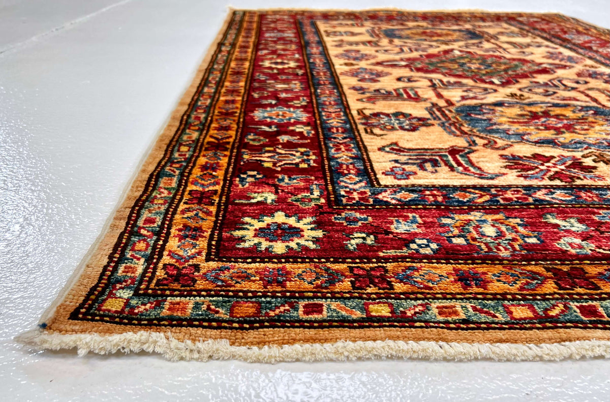 Super Kazak red/ivory 3'04"x4'08", photo 3 of 7