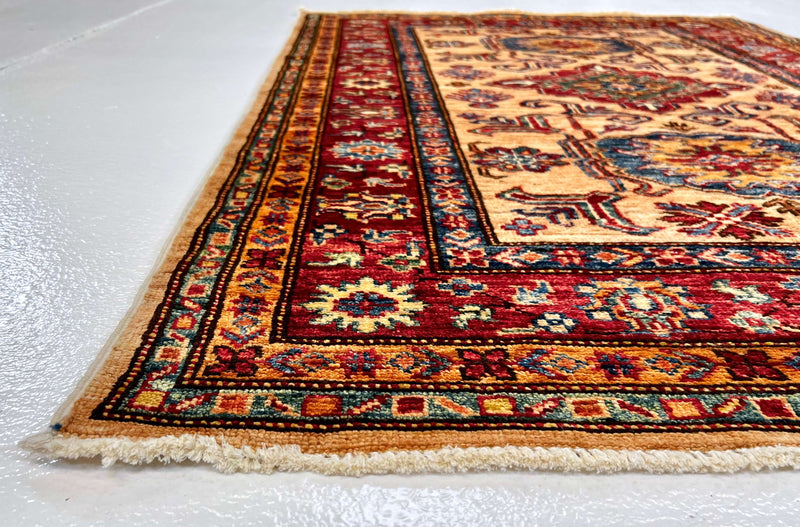 Super Kazak red/ivory 3'04"x4'08", photo 3 of 7