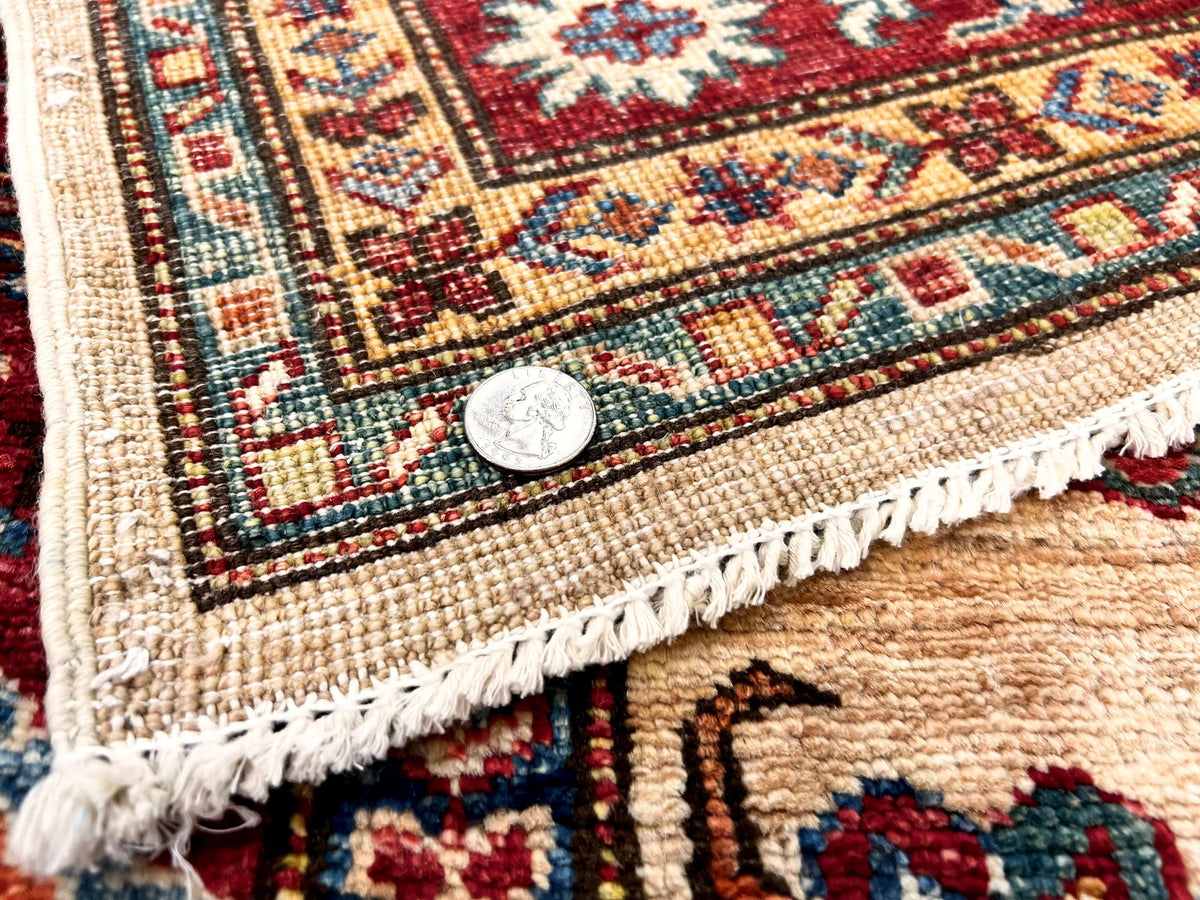 Super Kazak red/ivory 3'04"x4'08", photo 5 of 7