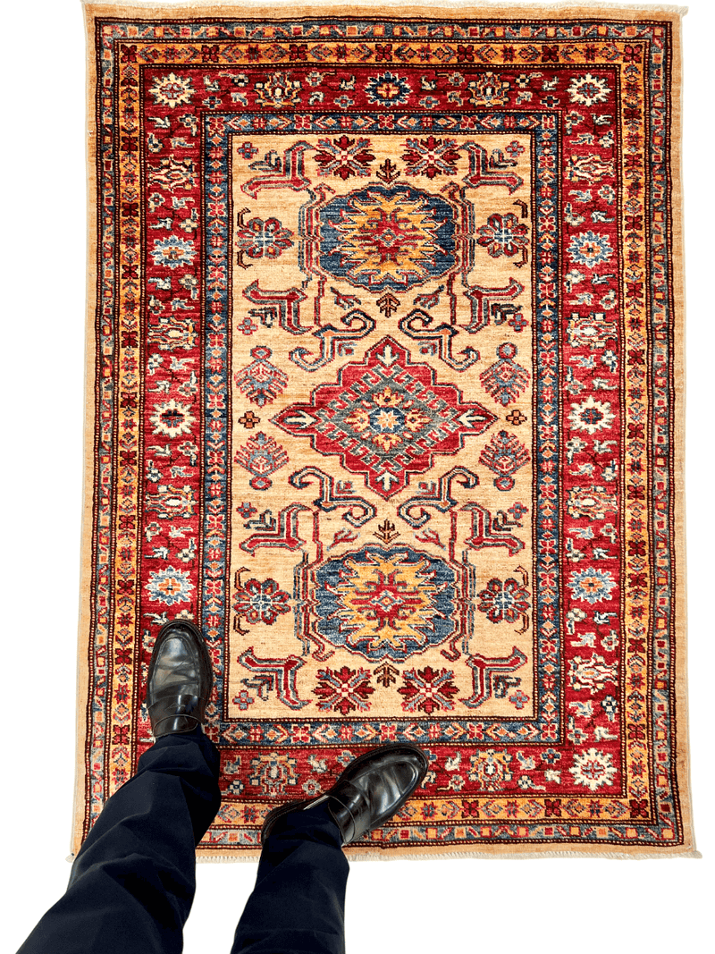 Super Kazak red/ivory 3'04"x4'08", photo 6 of 7
