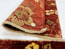 Vegetable-Dye with Silk Accents (18" square) rust