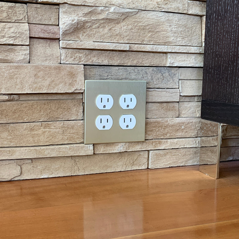 CleanPlate Classic Wall Plate in Midcentury Gold for Toggle Switches