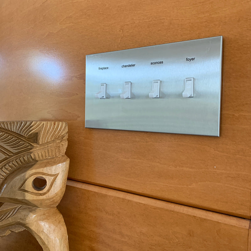 CleanPlate Classic Wall Plate in Stainless Steel for Toggle Switches