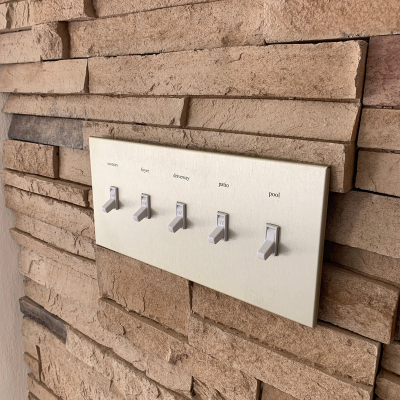 CleanPlate Classic Wall Plate in Midcentury Gold for Toggle Switches