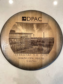 Custom Commemorative Photo Engraved Whiskey Barrel Head