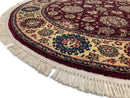 Indo-Tabriz dkred/ivory 4' Round