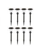 SmartYard Solar LED Large Outdoor Pathway Lights - 8 Pack- Oil Rubbed Bronze