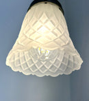 Frosted Diamond Quilted Glass Wall Sconce