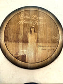 Custom Commemorative Photo Engraved Whiskey Barrel Head