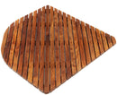 Airstream Oiled Teak Shower and Bath Mat with Rounded Edge 30″ x 30″