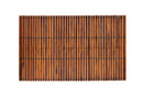 Spokane Extra Large Oiled Teak Shower and Bath String Mat with Rubber Footing 59″ x 35″