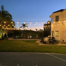 SL101 3000K Warm White LED Low Voltage Bistro String Lights 48 FT Outdoor Weatherproof 12V Edison Bulbs by Kings Outdoor Lighting