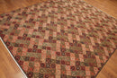 8x10 Olive Brown Hand knotted 100% Wool Modern & Contemporary Oriental Area Rug