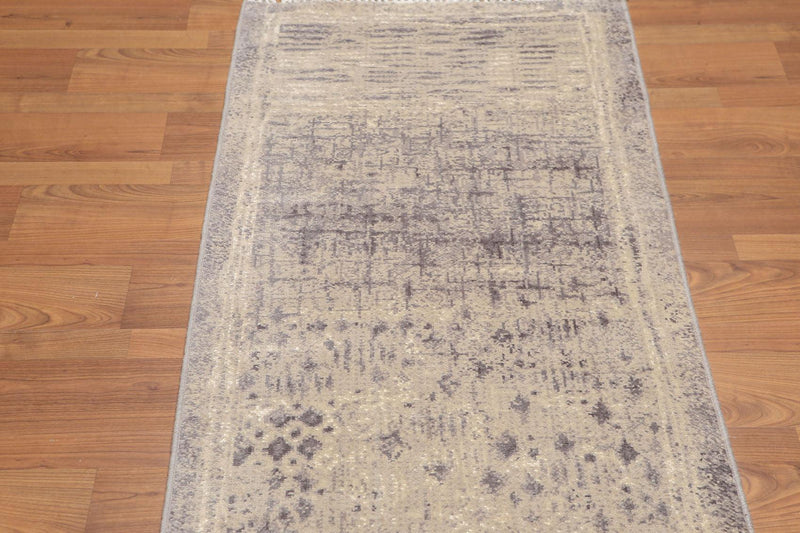 2'4" x 8' Hand Knotted Abstract Modern 100% Wool runner Area rug Beige