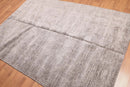 5' x 8' Hand Knotted Textured Industrial Bamboo Silk Area rug Gray 5x8