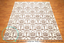 8' x 10' Hand knotted wool & silk Tibetan Area Rug Designer 8x10 Ivory