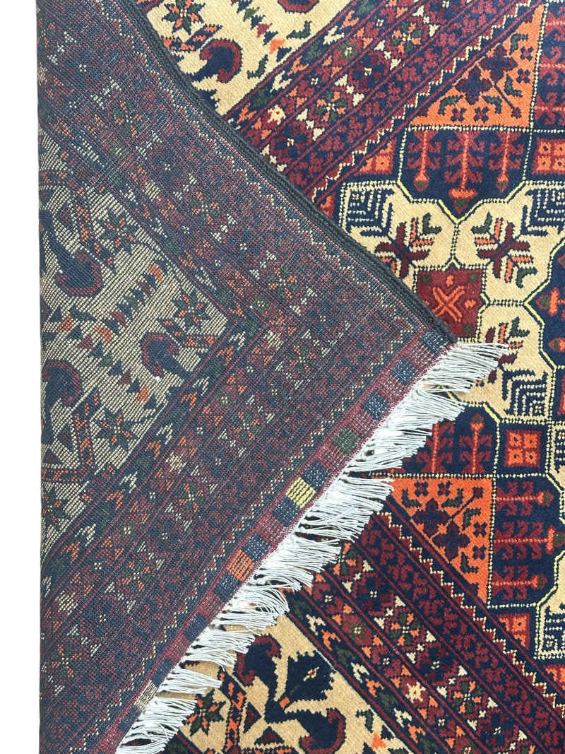 Hand-Knotted Afghani Yusufi Wool Rug – 6’7″  x  10’0″