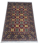 Hand-Knotted Afghani Turkmenistani Wool Rug – 6’5″  x  9’9″