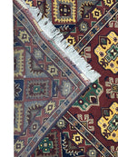 Hand-Knotted Afghani Turkmenistani Wool Rug – 6’5″  x  9’9″