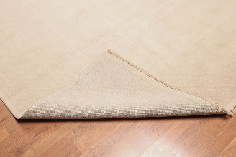 6' x 9' Geometric Pattern Hand Knotted 100% Wool Area Rug Beige 6x9