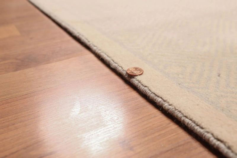 6' x 9' Geometric Pattern Hand Knotted 100% Wool Area Rug Beige 6x9