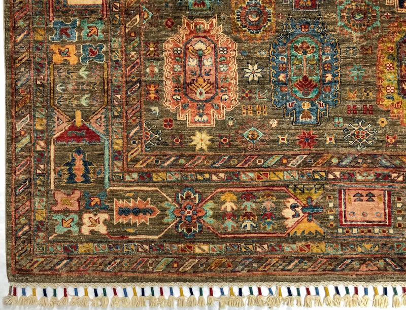 Khorjin (5'06"x7'08") camel/jewel tones, photo 2 of 10