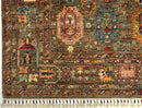 Khorjin (5'06"x7'08") camel/jewel tones