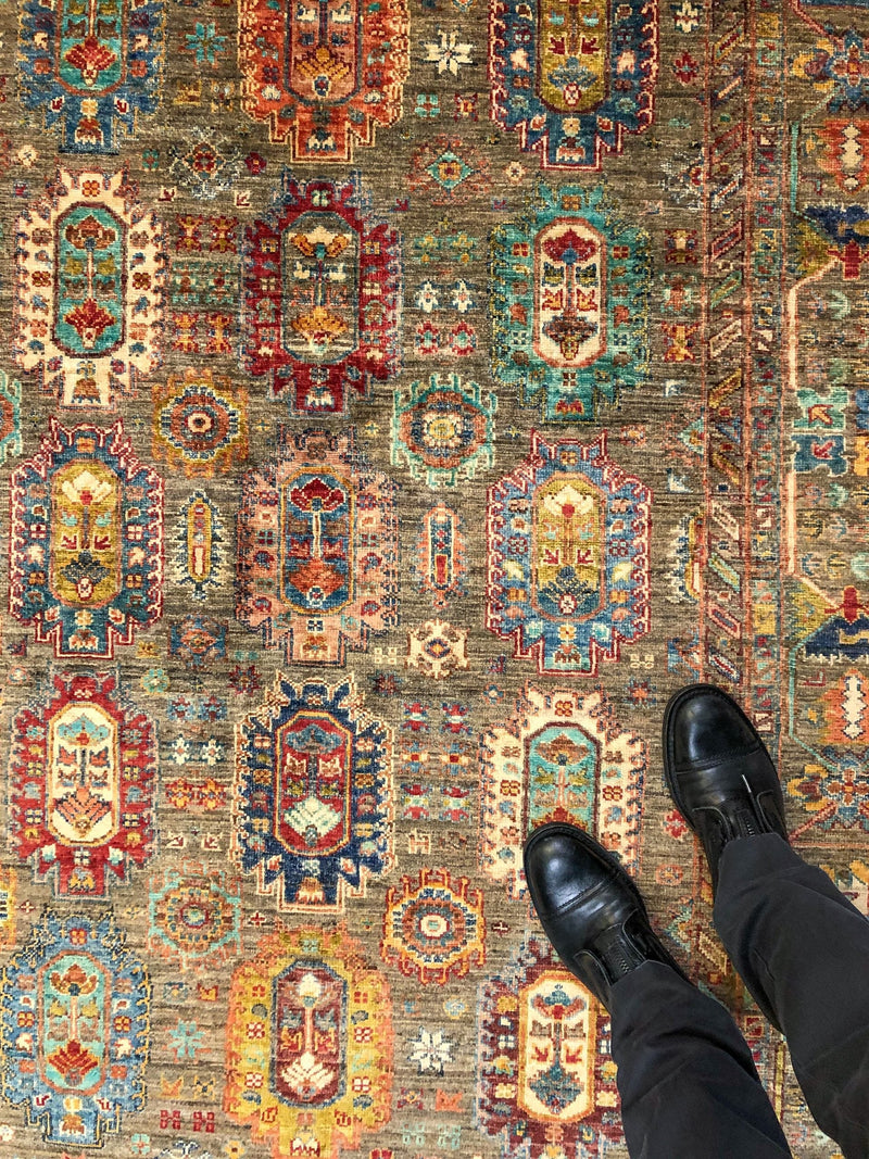 Khorjin (5'06"x7'08") camel/jewel tones, photo 6 of 10