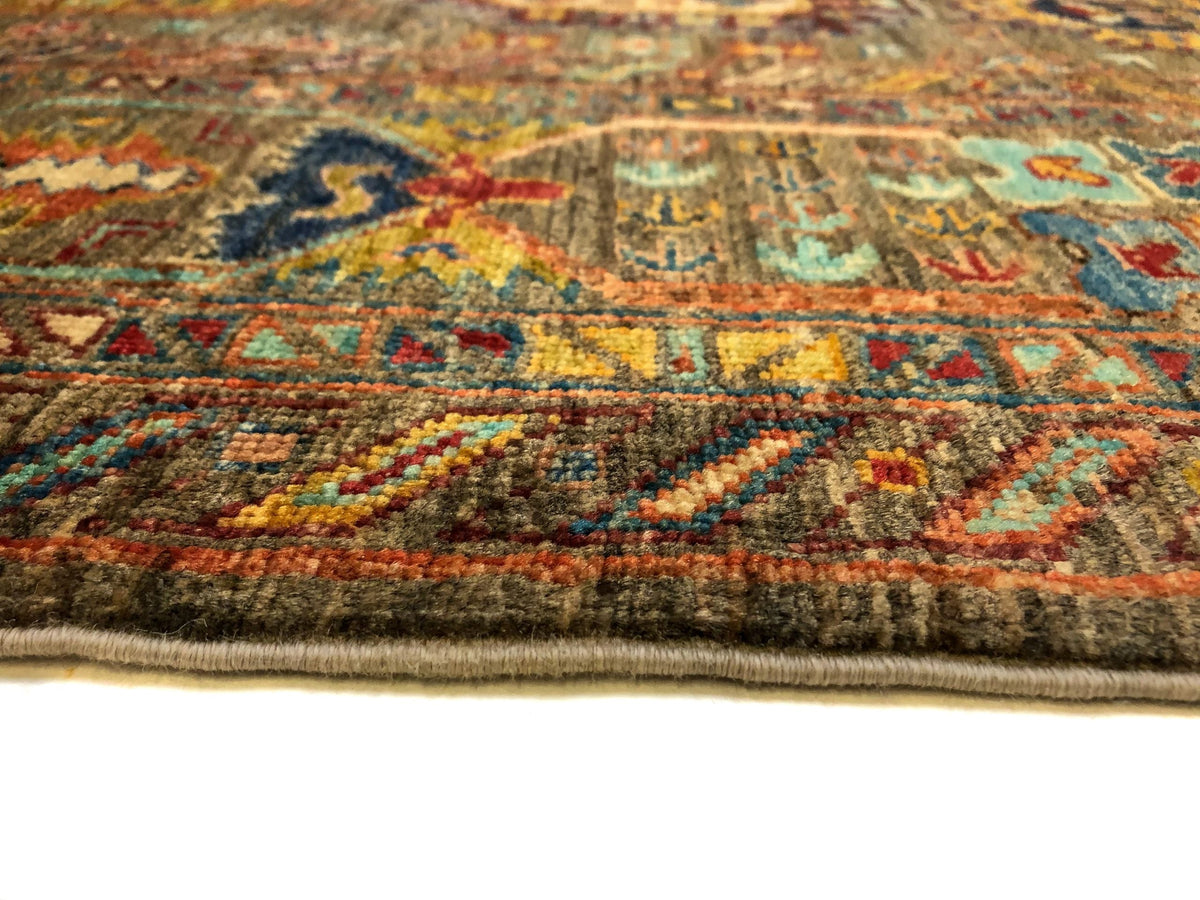 Khorjin (5'06"x7'08") camel/jewel tones, photo 7 of 10