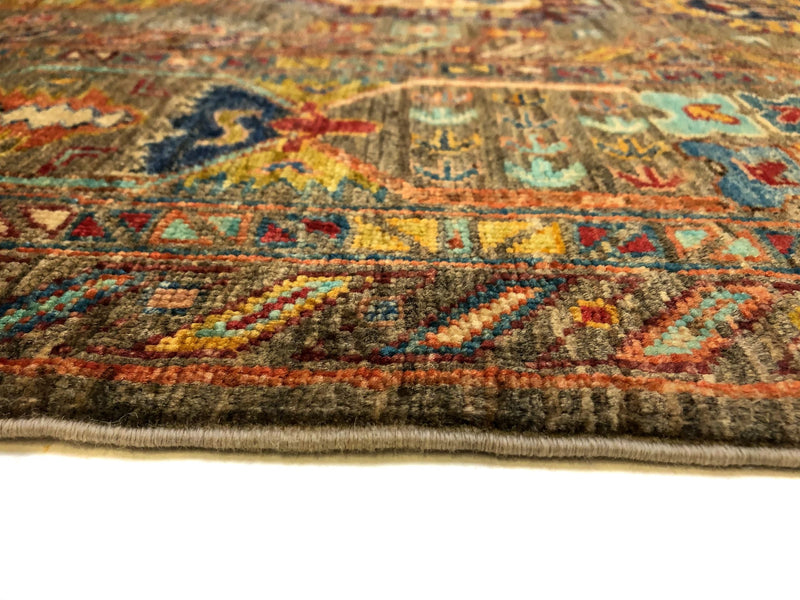 Khorjin (5'06"x7'08") camel/jewel tones, photo 7 of 10