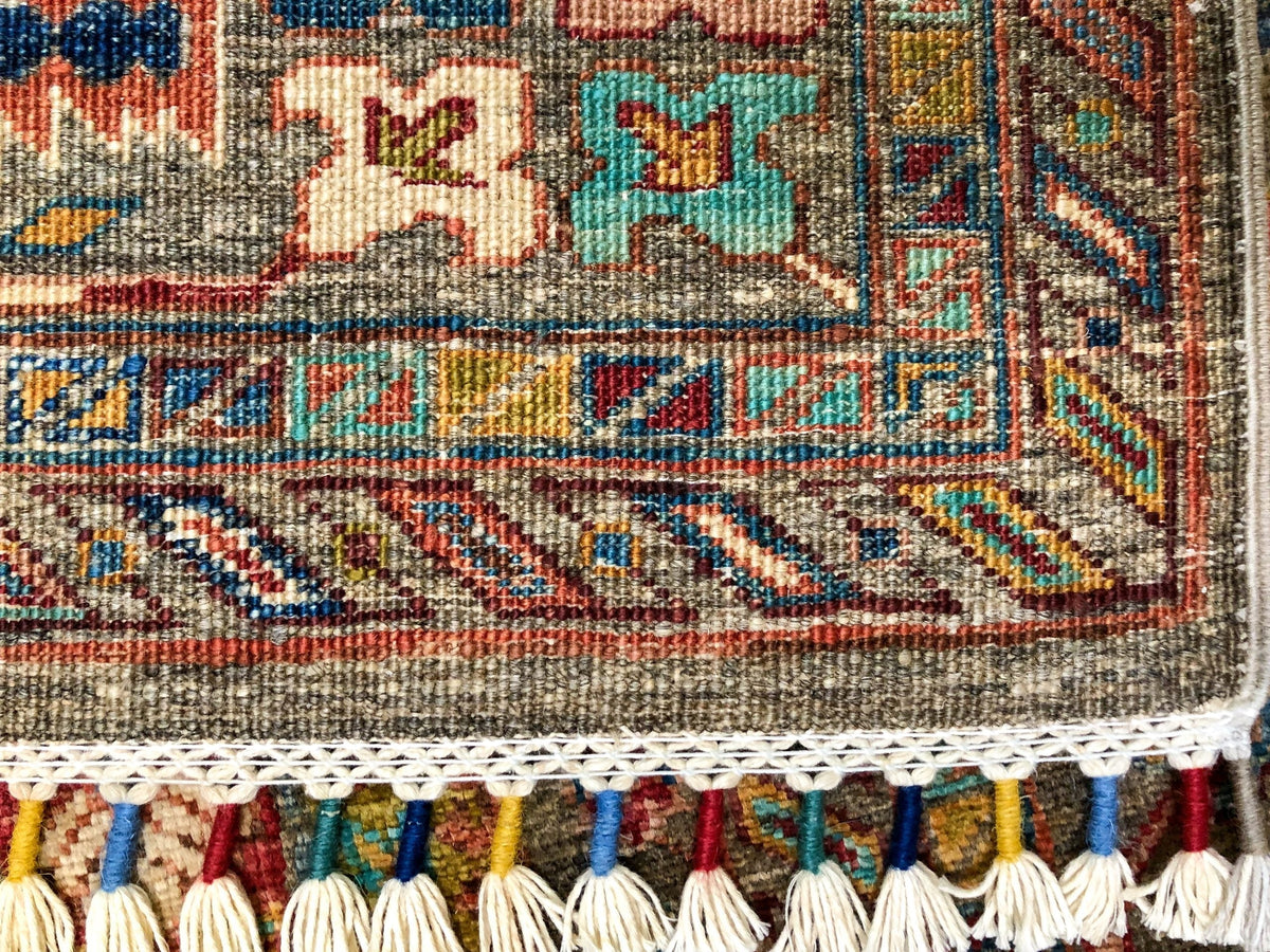 Khorjin (5'06"x7'08") camel/jewel tones, photo 9 of 10