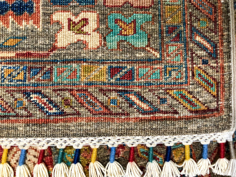 Khorjin (5'06"x7'08") camel/jewel tones, photo 9 of 10