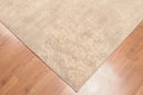 6' x 9' Contemporary Textured Industrial Look Wool Area rug Beige