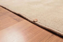 6' x 9' Contemporary Textured Industrial Look Wool Area rug Beige
