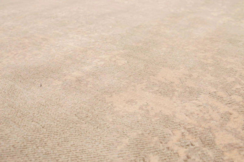 6' x 9' Contemporary Textured Industrial Look Wool Area rug Beige