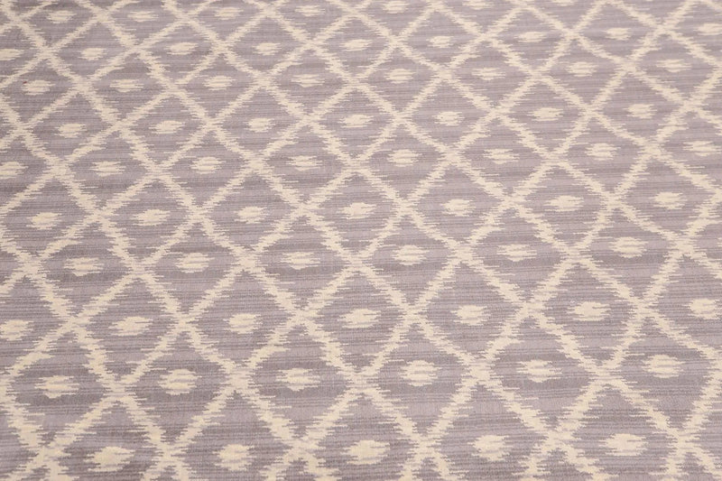 6' x 9' Hand Knotted IKAT design 100% Wool Area rug Gray