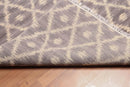 6' x 9' Hand Knotted IKAT design 100% Wool Area rug Gray
