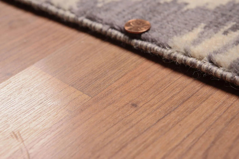 6' x 9' Hand Knotted IKAT design 100% Wool Area rug Gray