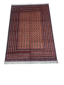Hand-Knotted Afghani Mawri Wool Rug – 6’9″  x  9’10″