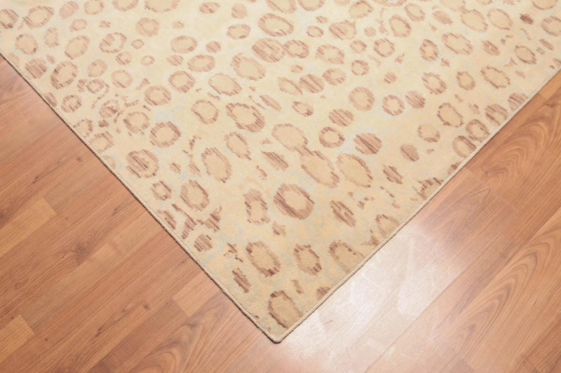 6' x 9' Contemporary Designer 100% Wool Modern Area Rug Aqua