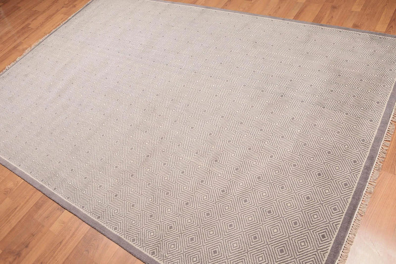 6' x 9' Hand Knotted Contemporary 100% Wool Area rug Gray
