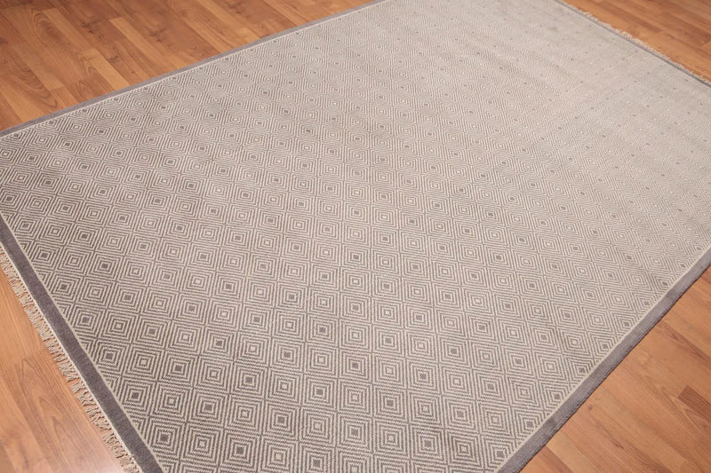 6' x 9' Hand Knotted Contemporary 100% Wool Area rug Gray