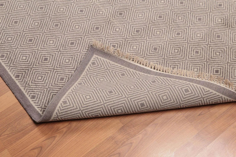 6' x 9' Hand Knotted Contemporary 100% Wool Area rug Gray